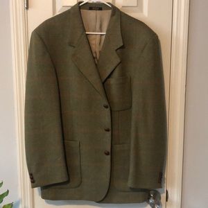 Green check tweed Orvis sport coat